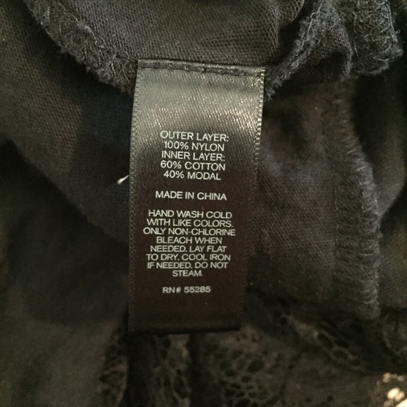 Express Lace Bubble Racerback Tank- Black- SMALL - Picture 6 of 7